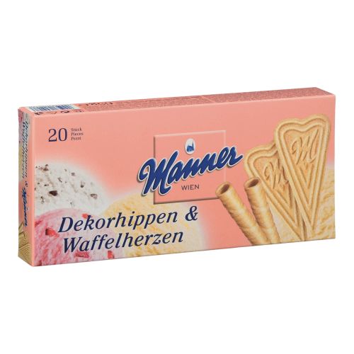 Manner Decorative Biscuits & Wafer Hearts - 65g