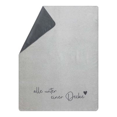 Fluffy Soft Blanket Alle unter einer Decke Color Grey 150x200cm by David Fussenegger