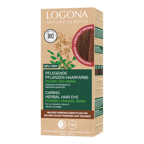 Bio Haarfarbe Kastanienbraun 100g von Logona Naturkosmetik