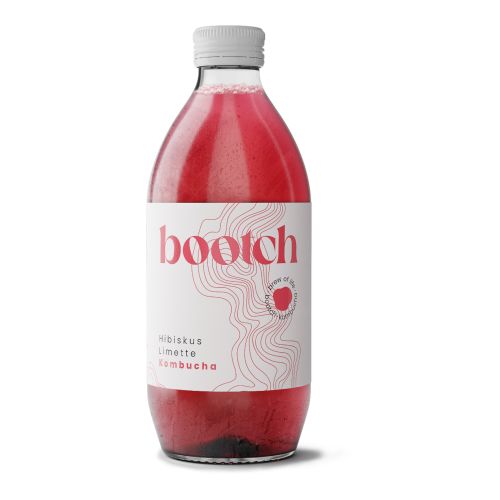 Bio Kombucha - Hibiskus Limette Tray 12 x 330ml von Bootch Kombucha