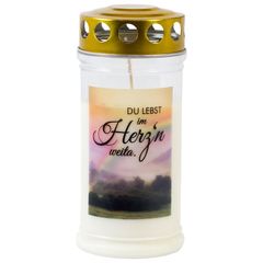 Grabkerze 'im Herzn' 4Tg 1Stück von Jeka