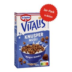 Dr. Oetker Vitalis Knusper Nuss-Nougat 500g -3er Vorteilspack