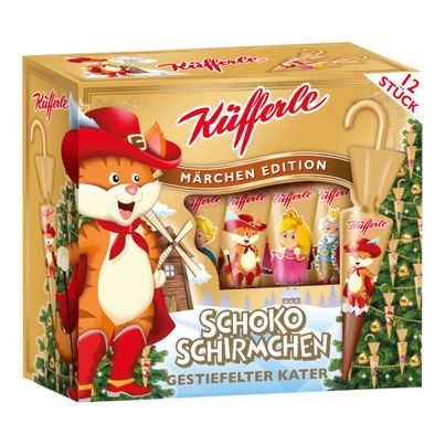 Küfferle chocolate umbrellas Puss in Boots 12 pieces - 162g from Küfferle