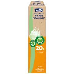 Bio Müllsäcke mit Griff 20l 6Stück von Swirl