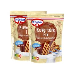 Dr. Oetker Kuvertüre fix Vollmilch 150g 2er Pack