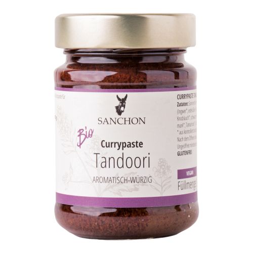 Organic tandoori curry paste 190g - value pack of 6 from Sanchon