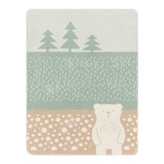 Babydecke Bärenwald 75 x 100 cm - Hellgrün - GRS zertifiziert - von David Fussenegger