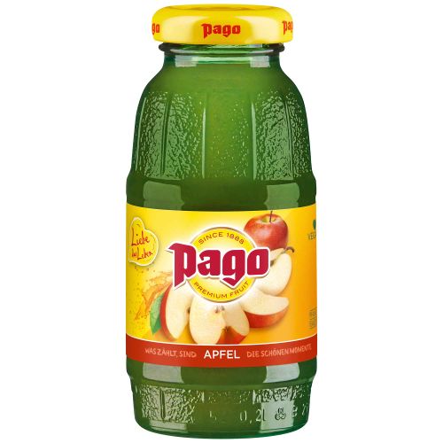 Pago Apfelsaft 100%  200ml Mehrweg- 24er Vorteilspack von Pago