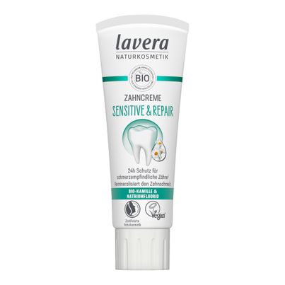 Organic Toothpaste Sensitive & Repair 75ml - 4-piece value pack from Lavera Naturkosmetik