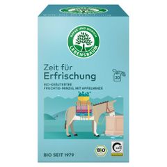 Bio Kräutertee Zeit für Erfrischung Fruchtige Minze mit Apfelminze 20 Beutel 30g von LEBENSBAUM