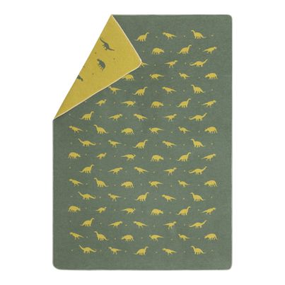 Children's Blanket Dinosaurs Color Green 140x200cm by David Fussenegger