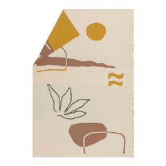 Bettüberwurf Nature Shapes 145 x 220 cm - Rohweiß - GRS zertifiziert - von David Fussenegger