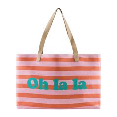 Shopper Tasche Oh la la 65 x 40 cm - Dunkelorange - GRS zertifiziert - von David Fussenegger