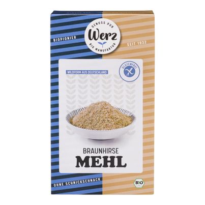 Bio Braunhirse Mehl Nachfüllpack 500g - 5er Vorteilspack von Werz