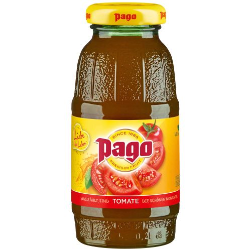 Pago tomato juice 200ml reusable - 24-pack value pack from Pago