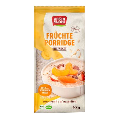 Bio Früchte-Porridge ungesüßt 500g - 6er Vorteilspack von Rosengarten