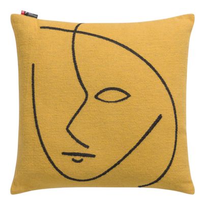 Cushion Cover Face Color Ocre 50x50cm by David Fussenegger