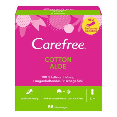 Slip inserts normal aloe vera 56 piece from carefree