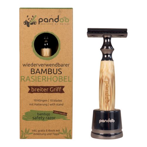 Organic razor plane bamboo grip wide 1 piece from Pandoo