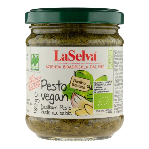 Organic vegan pesto (basil) 180g - value pack of 6 from La Selva