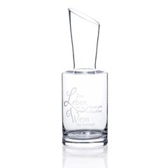 Wasser/Wein Karaffe mit Schriftgravur Leben-Wein