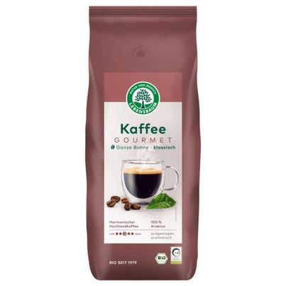 Bio Gourmet Kaffee klassisch ganze Bohne 1000g von Lebensbaum
