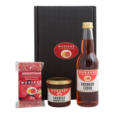Wurzers Strawberry Trio Cider gift pack - ideal for any occasion - gift idea for Strawberry Tiger