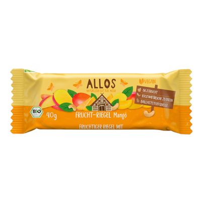 Bio Fruchtriegel Mango 40g - 25er Vorteilspack von Allos