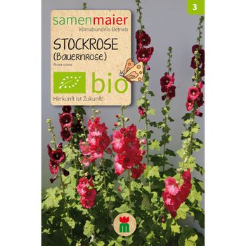 Bio Stockrose - Bauernrose - Saatgut für zirka 15 Pflanzen