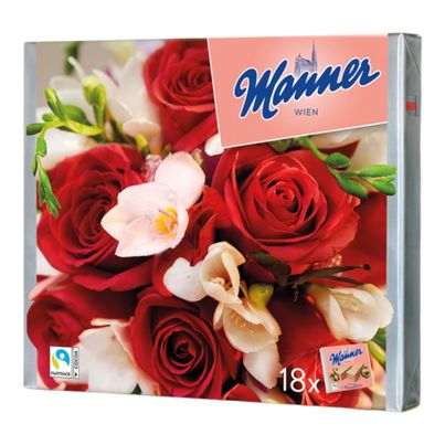 Manner Original Neapolitaner Schnitten 18er Geschenkpackung Rosen 1350g