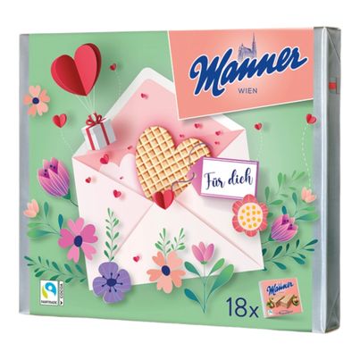 Manner Original Neapolitaner Schnitten 18er Geschenkpackung Kuvert für dich 1350g