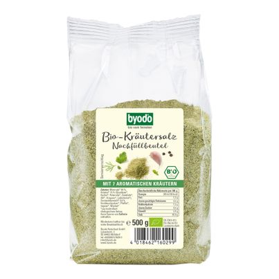 Bio Kräutersalz Nachfüllbeutel 500g - 6er Vorteilspack von Byodo