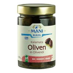 Bio Kalamata Oliven in Olivenöl 280g von Mani Bläuel