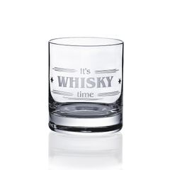 Whiskyglas - Its WKISKY time handgraviert mit Namensgravur