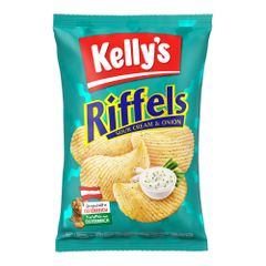 Chips Riffels Sour Cream&Onion 130g - 20er Vorteilspack von Kellys
