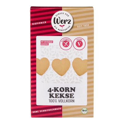 Bio 4-Korn Kekse Vollkorn 150g - 6er Vorteilspack von Werz