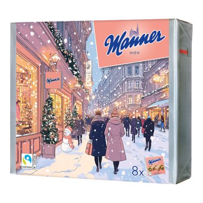Manner Original Neapolitaner Schnitten 8er Geschenkpackung Weihnachten Wiener Einkaufsstraße 600g