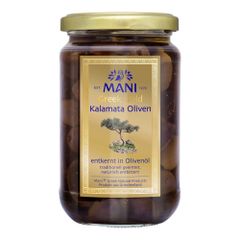 Bio Kalamata Oliven in Olivenöl 315g - 6er Vorteilspack von Mani Bläuel