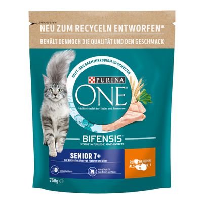 One Katzenfutter Senior Huhn 750g - 6er Vorteilspack von Purina