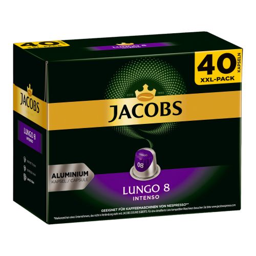 Capsules Lungo Intenso strength 8 40 pieces from Jacobs