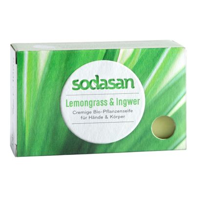 Organic Soap Lemongrass & Ginger 100g - 12-piece value pack from Sodasan