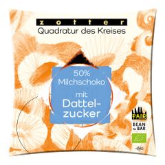 Bio 50% Milchschoko + Dattelzucker 70g - 10er Vorteilspack von Zotter