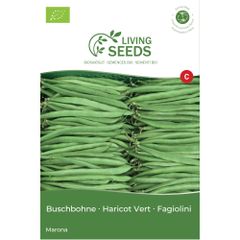 Bio Buschbohne grün Marona 13.6g Saatgut von Living Seeds