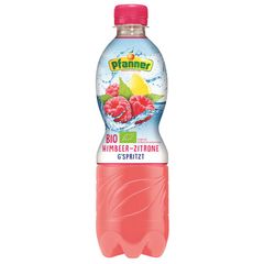 Bio Himbeer-Zitrone gespritzt 500ml - 12er Vorteilspack von Pfanner