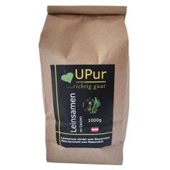 Leinsamen im Ganzen 1000g - heimisches Multitalent zum Kochen und Backen von UPur