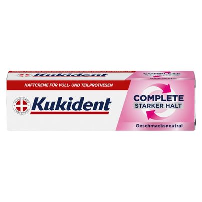 Haftcreme für Voll und Teilprothesen Complete Starker halt Geschmacksneutral 47g - 12er Vorteilspack von Kukident
