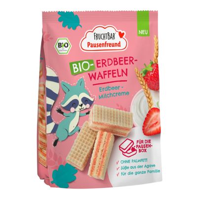 Bio Erdbeer-Waffeln 100g - 7er Vorteilspack von Fruchtbar