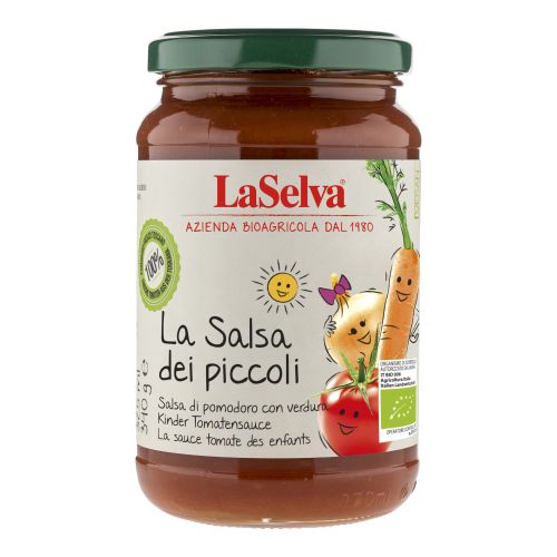 Organic children's tomato sauce 340g - value pack of 6 from La Selva