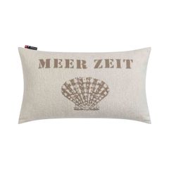 Kissenhülle Meer Zeit 30 x 50 cm - Rohweiß - GRS zertifiziert - von David Fussenegger