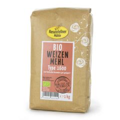 Bio Weizenbrotmehl Type 1600 1000g - hoher Schalenanteil - ideale Basis für Mischbrote - aus Bio Getreide von Rosenfellner Mühle